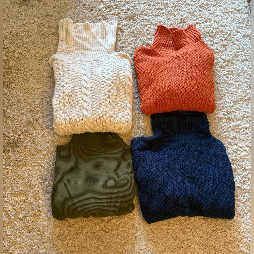 Forever 21 Women's Sweater Set - Cream, Orange, Green, Blue